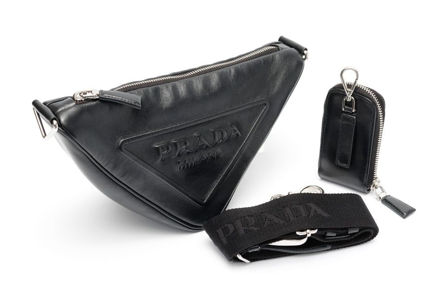 プラダ / PRADA トライアングル エンボスロゴ ショルダーバッグ 1BH190