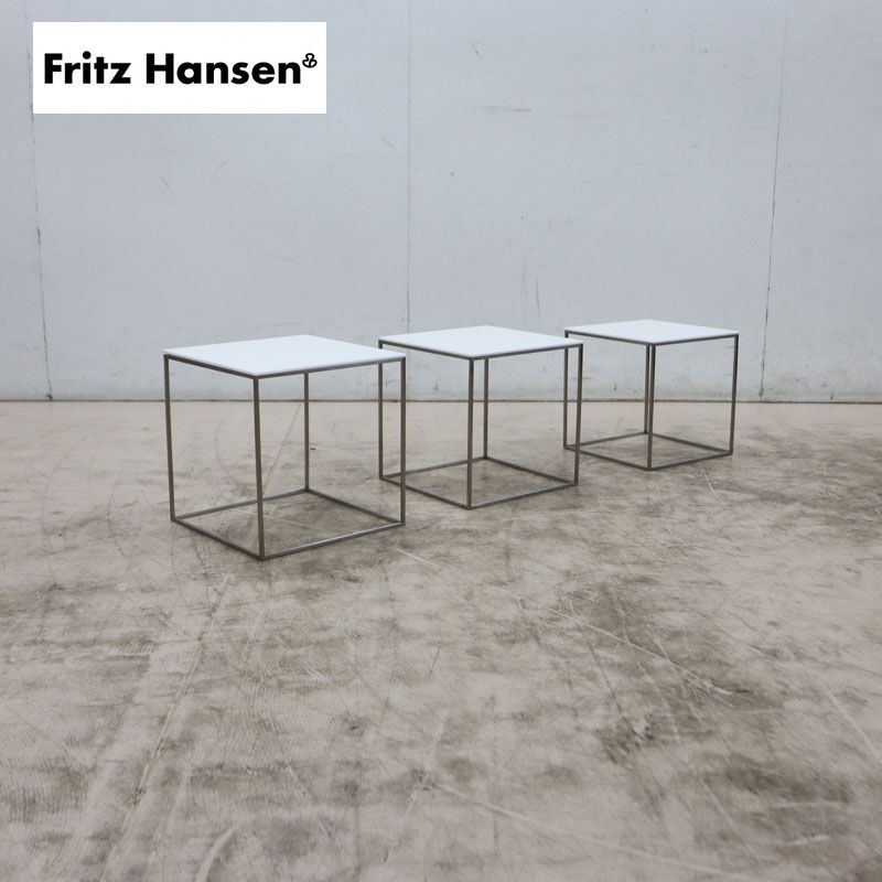 ◆Fritz Hansen◆ フリッツ・ハンセン PK71 サイドテーブル ミニテーブル/ネストテーブル ホワイト ポール・ケアホルム 37万