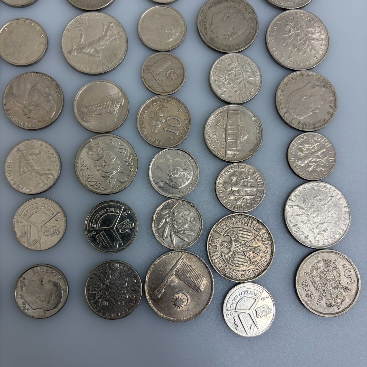海外コイン 外貨まとめ売り 約100枚 世界の硬貨 アメリカ/フランス
