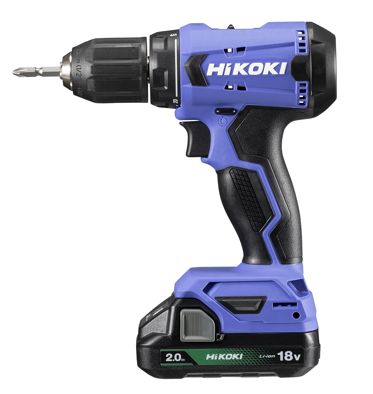 HiKOKI(ハイコーキ) 18V コードレス ドライバドリル チャック 2.0~13mm 20段クラッチ 2.0Ah 蓄電池×1個 充電器 ケース付 FDS18DA(BG)kk 34d15ab5