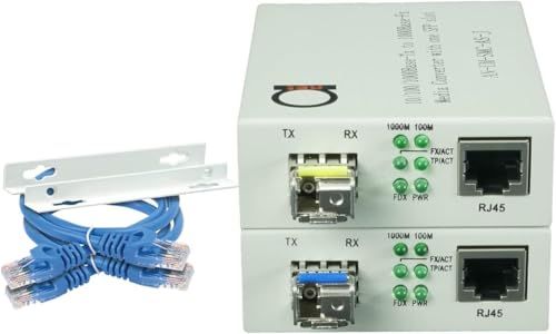 シングルモード LC WDM シングルファイバー Bi-Di ギガビットメディアコンバーター - 内蔵ファイバーモジュール 20km (12.42マイル) - UTP Cat5e Cat6 10/100/1000 RJ45に接続 - ギガビッ 54e12ffc
