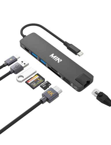 USB C ハブ 7in1 【4K HDMI/有線LAN 100Mps /PD 100W /USB3.0 & USB2.0 ポート/TF & SDスロット搭載】変換アダプタtype c thunderbolt 3/4 対応 タイプc ハブMa b2fd974b