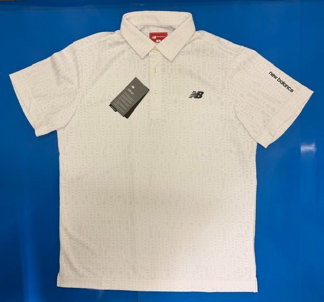 【新品未使用品】ニューバランス リフレクト・オーバーラップロゴ 半袖 カラーシャツ 012-6168003 メンズ new balance ホワイト（葛西店）
