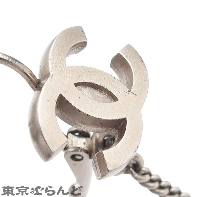 241100081744 シャネル CHANEL ピアス シルバーxブラック メタル