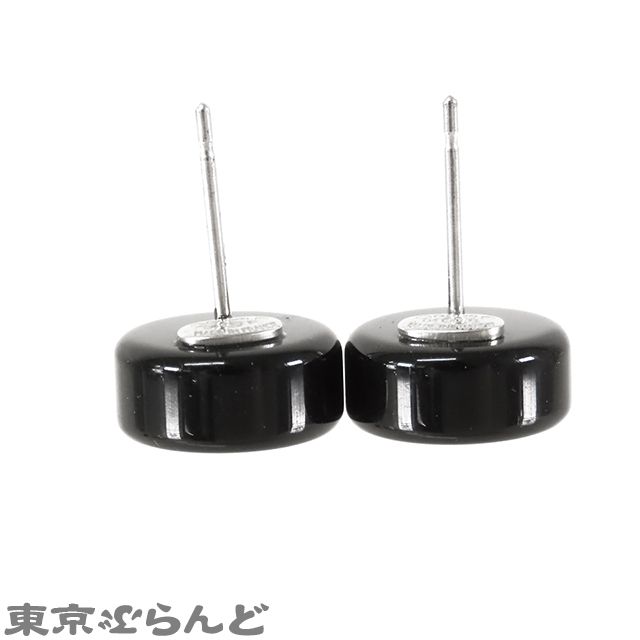 101821046 シャネル CHANEL ミラー ピアス ブラックxゴールド