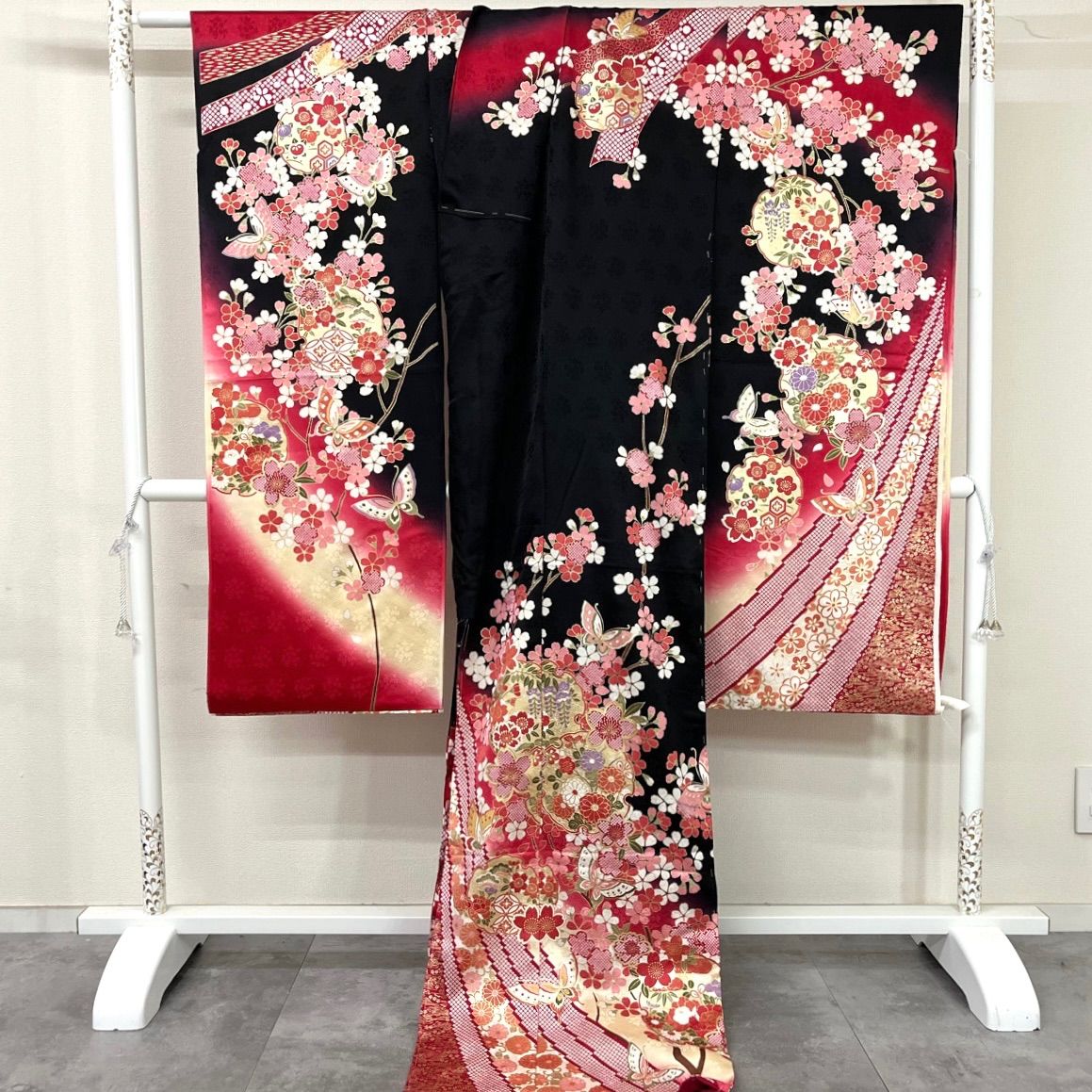 新古品 金彩 正絹 振袖 仮絵羽 K1356 - メルカリ