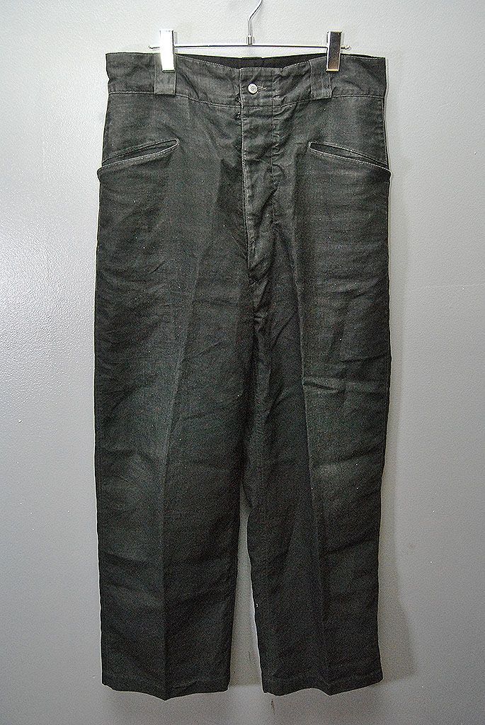 A.PRESSE Vintage Black Linen Trousers アプレッセ 25SS ヴィンテージ リネン トラウザーズ ブラック 3