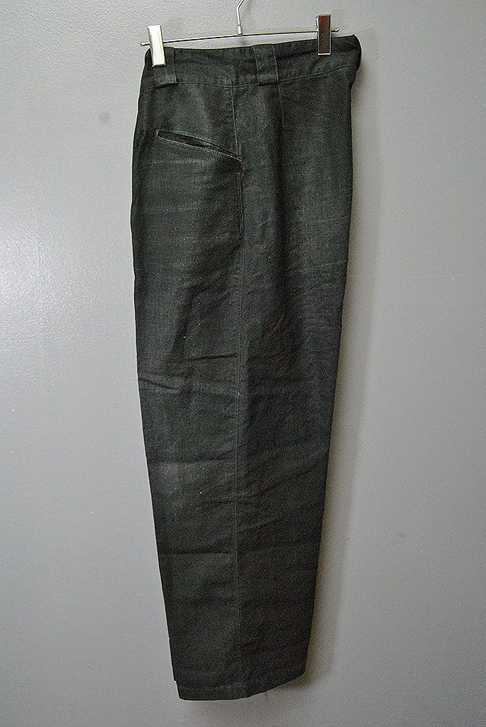 A.PRESSE Vintage Black Linen Trousers アプレッセ 25SS ヴィンテージ