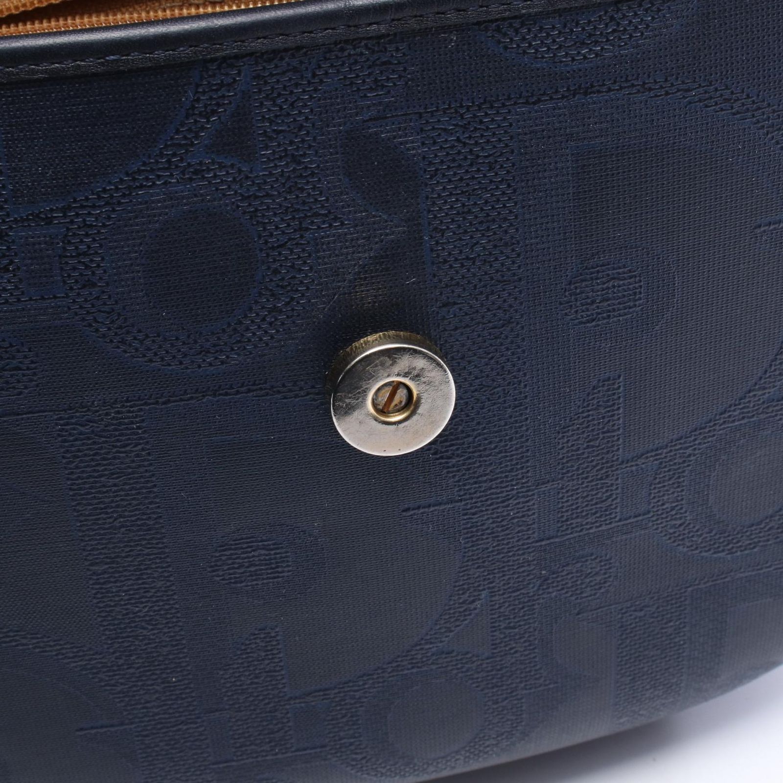 ディオール Dior ショルダーバッグ トロッター柄 ネイビー PVC 