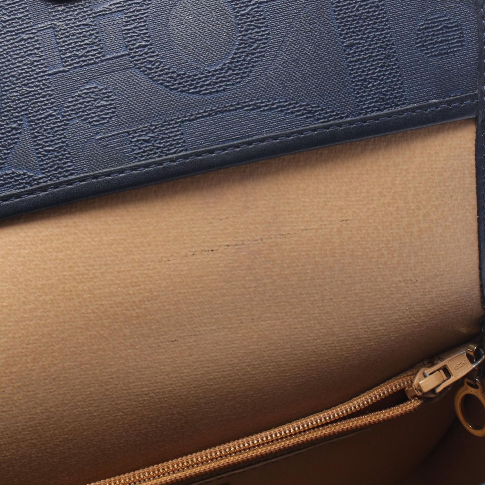 ディオール Dior ショルダーバッグ トロッター柄 ネイビー PVC