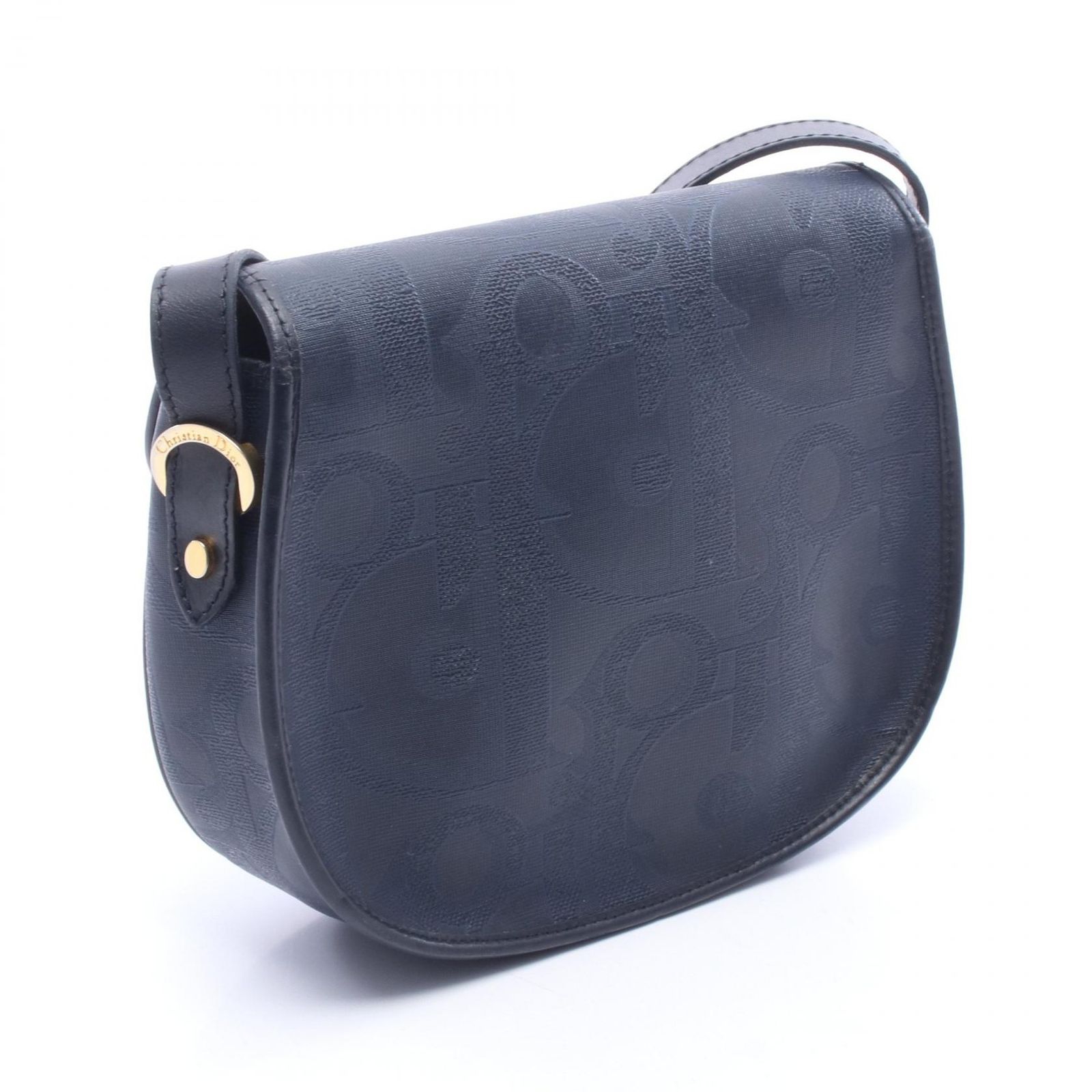 Dior ショルダーバッグ キャンバス レザー ネイビー ブラック 【公式通販】