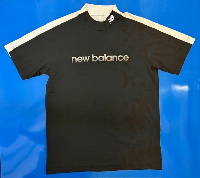 【新品未使用品】ニューバランス 半袖 モックネック プルオーバー 012-6166001 メンズ new balance ブラック（葛西店）