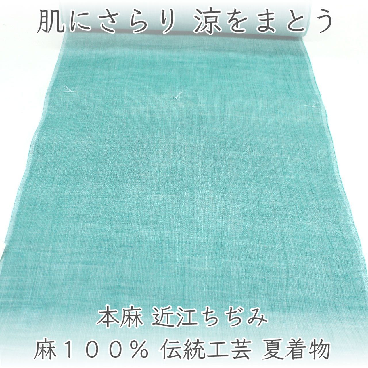 kta3110 本麻 近江ちぢみ 夏着尺 麻１００％ 本麻 伝統工芸 夏着物 お仕立て付き 1ヶ月半～2ヶ月で発送