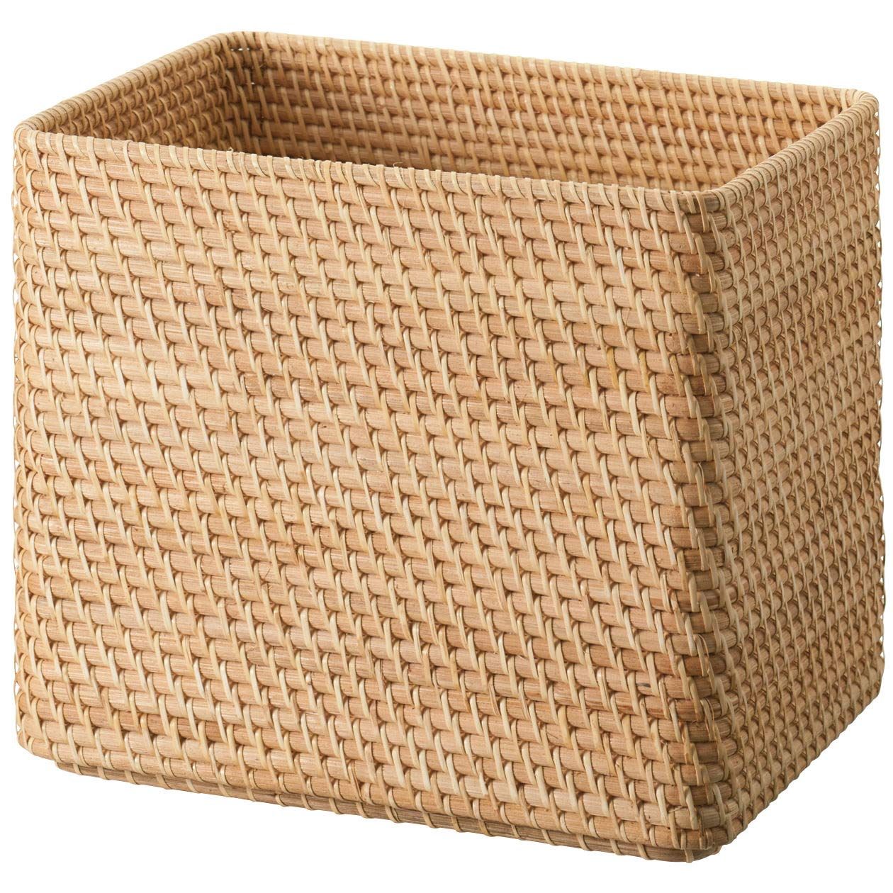 無印良品 重なるラタン長方形バスケット・特大 (V)約幅36×奥行26×高さ31cm 38309819 カゴ かごｍａ e5cfb37d