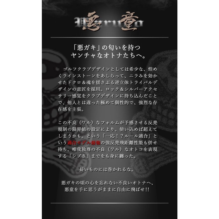 新品】SLEルール適合モデル 激飛びドライバー 悪童 9.5 10.5 R / S