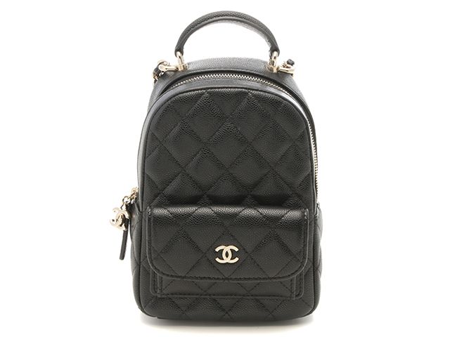 CHANEL　シャネル　AP3753　リュック・パック　キャビアスキン　ブラック　レディース　2147200584287【中古】【430】