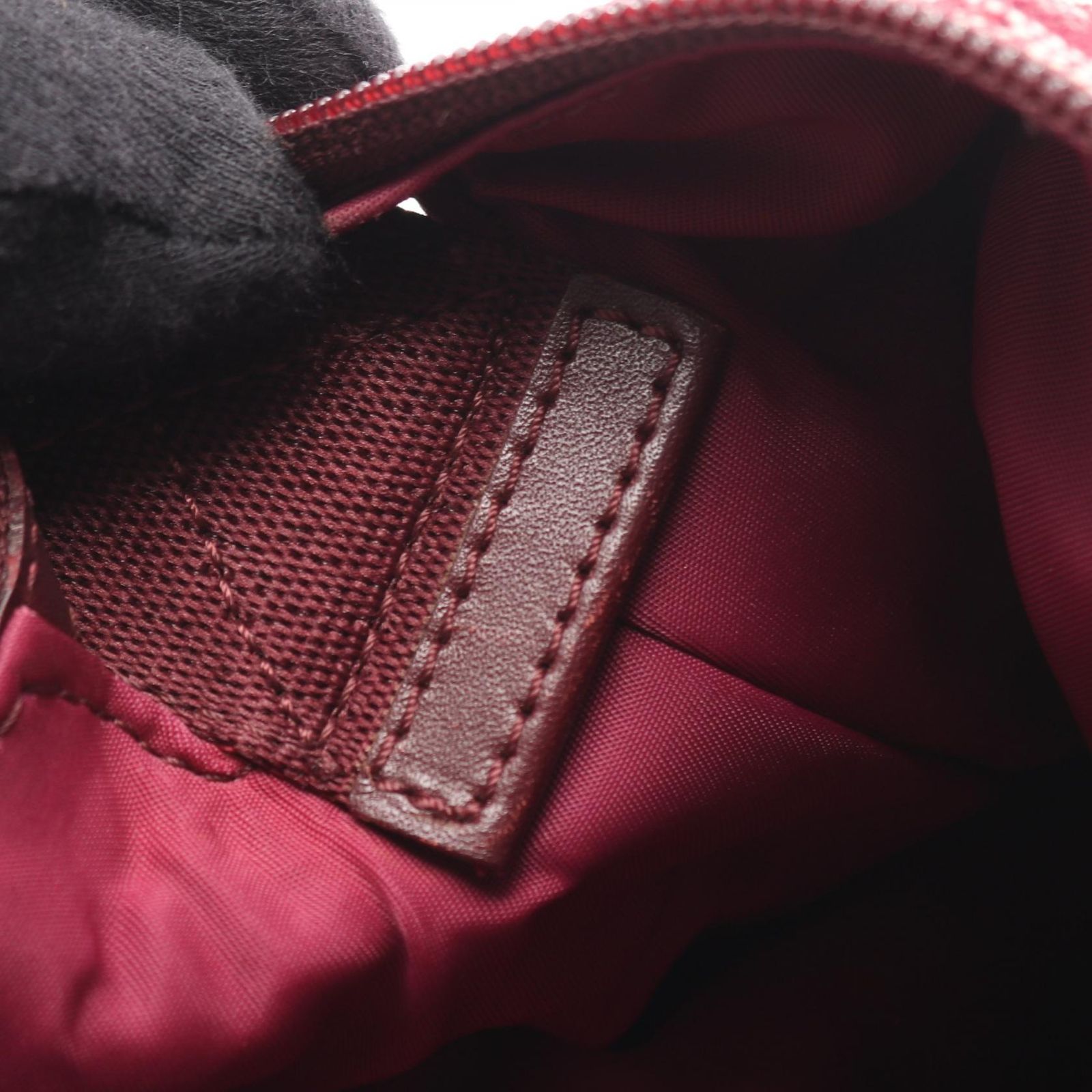 ディオール Dior ショルダーバッグ トロッター ワインレッド 