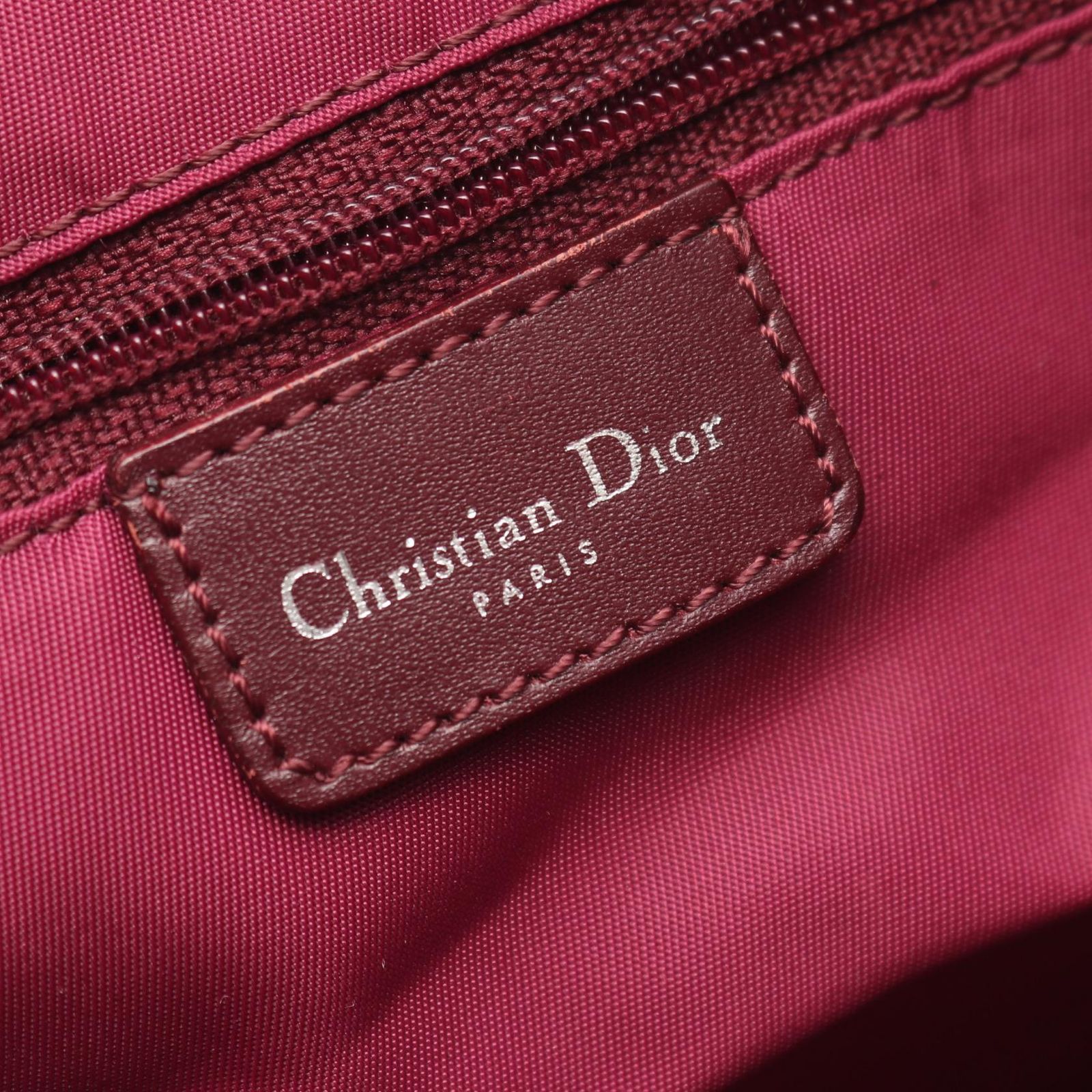 ディオール Dior ショルダーバッグ トロッター ワインレッド 