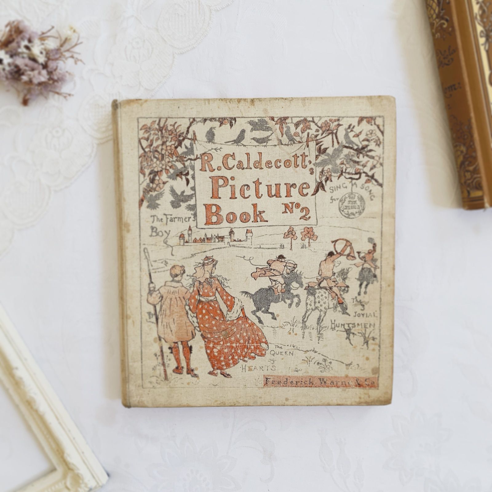 1890s-1900s ランドルフ・コールデコットのアンティーク絵本/E.Evans/木版画/アンティーク本/希少本/ディスプレイ本/コレクターズ本/古書