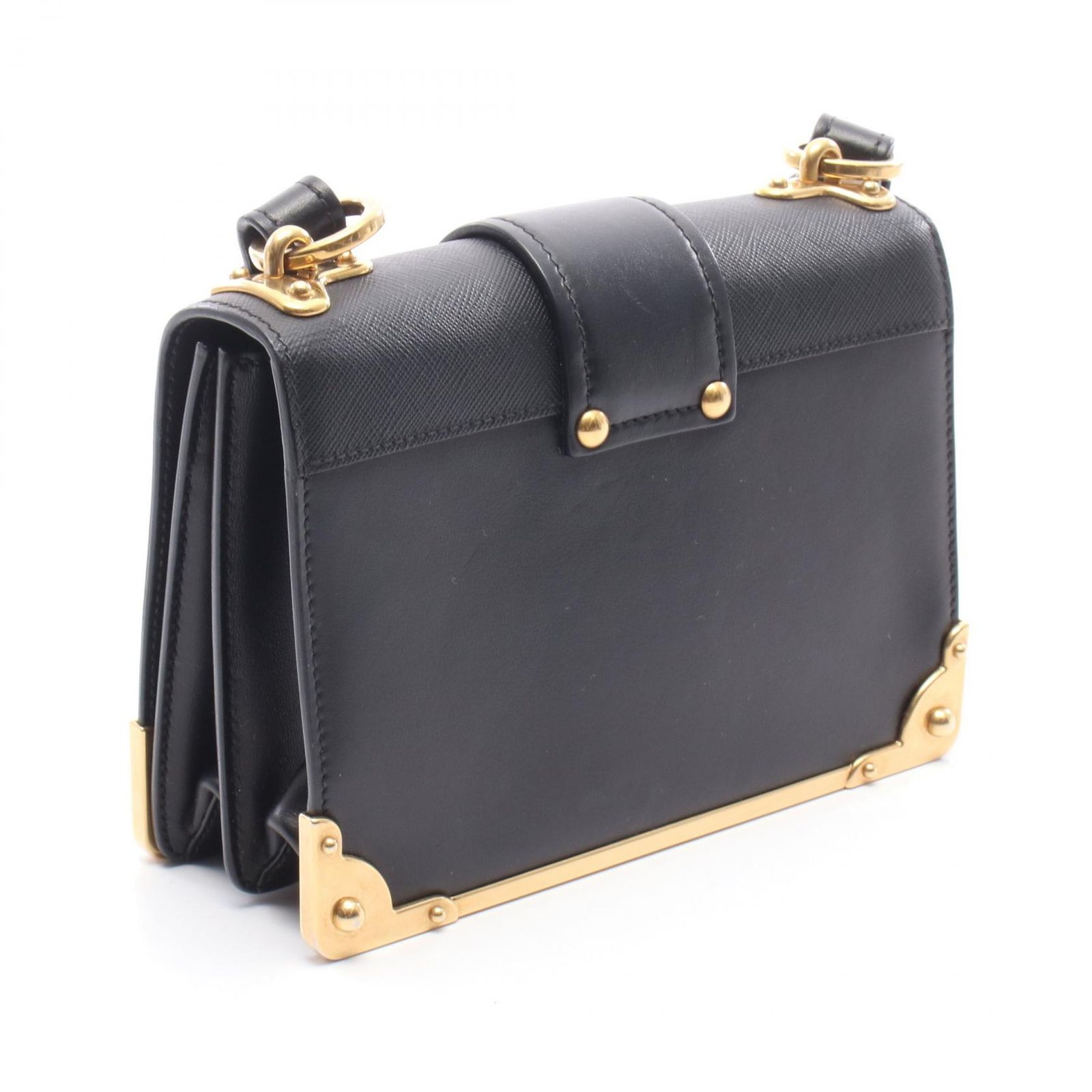 プラダ PRADA ショルダーバッグ カイエ 1BD045 ブラック レザー