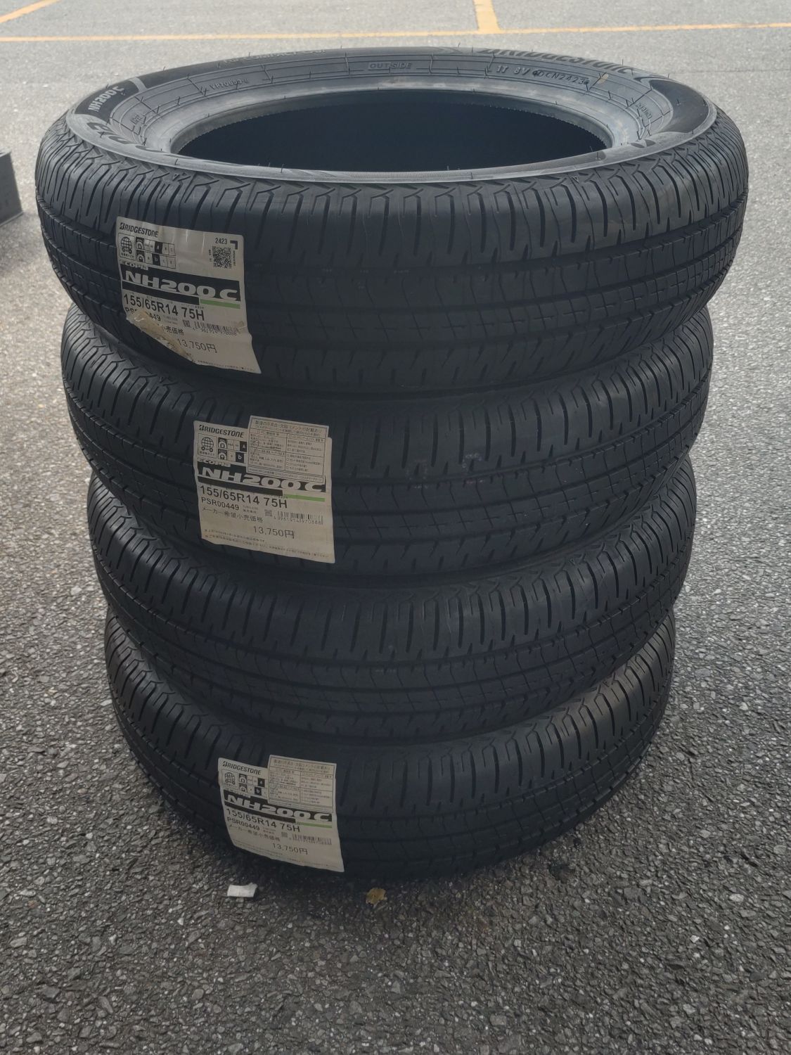 新品未使用倉庫保管品 ブリヂストン ECOPIA NH200C 155/65R14 4本セット