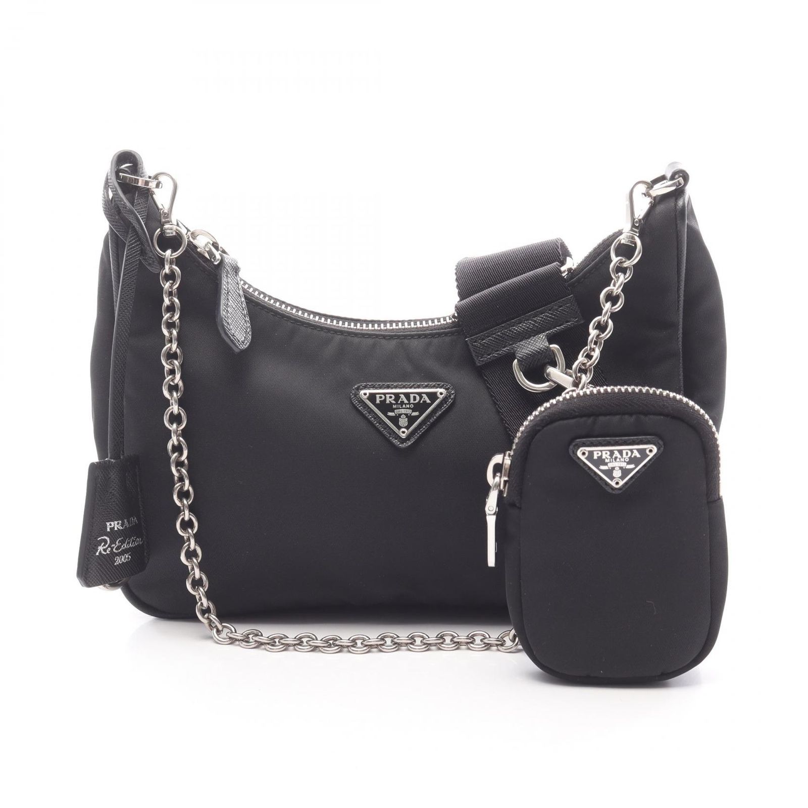 PRADA プラダ ショルダーバッグ Re-Edition 2005 2WAY プラダ PRADA ショルダーバッグ Re-Edition 2005 2WAY ブラック