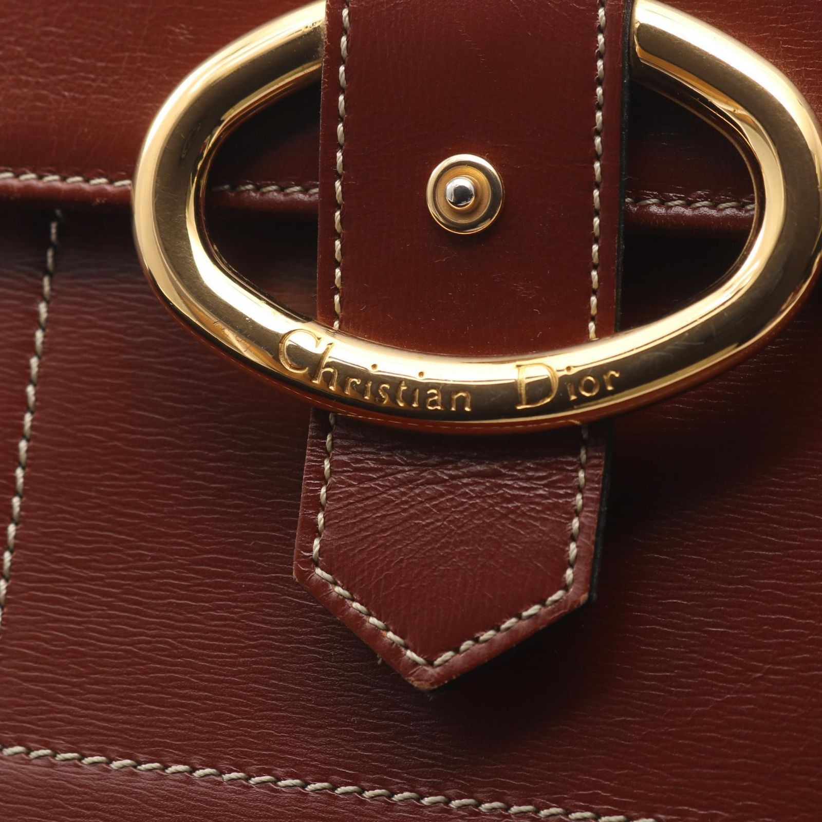 ディオール Dior ショルダーバッグ ブラウン レザー ショルダーバッグ