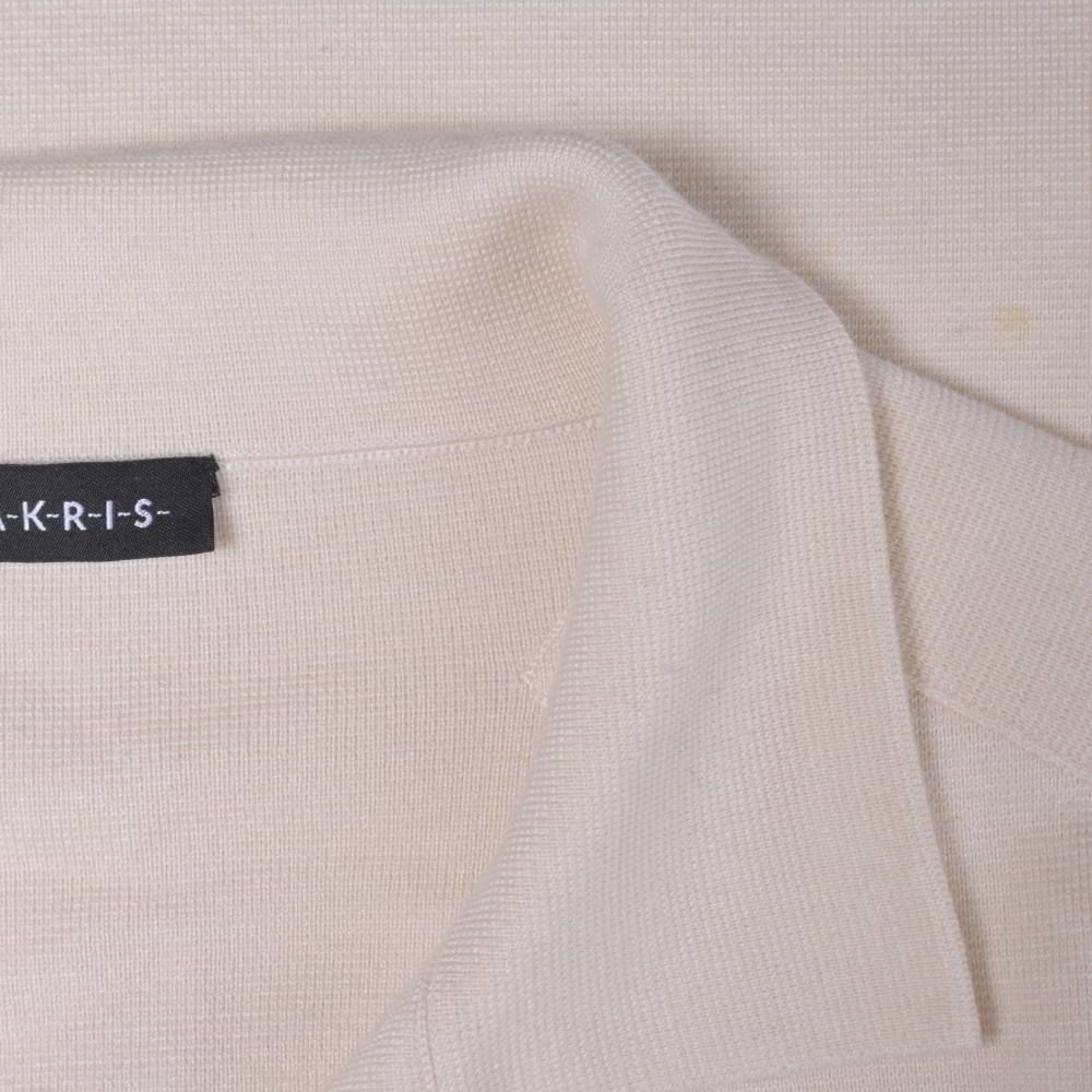 AKRIS カシミヤ シルク ストレッチ ボタンレス カーディガン - メルカリ