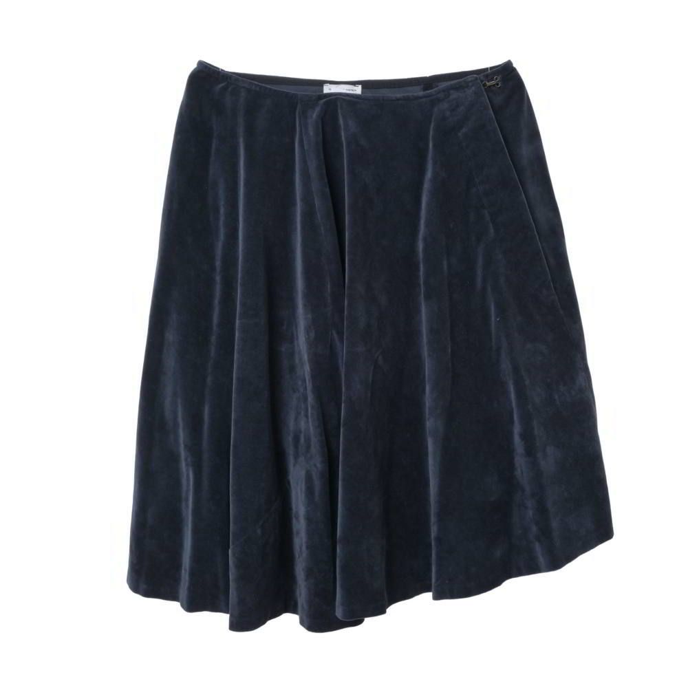 DRIES VAN NOTEN フレアアシンメトリー ベロア スカート
