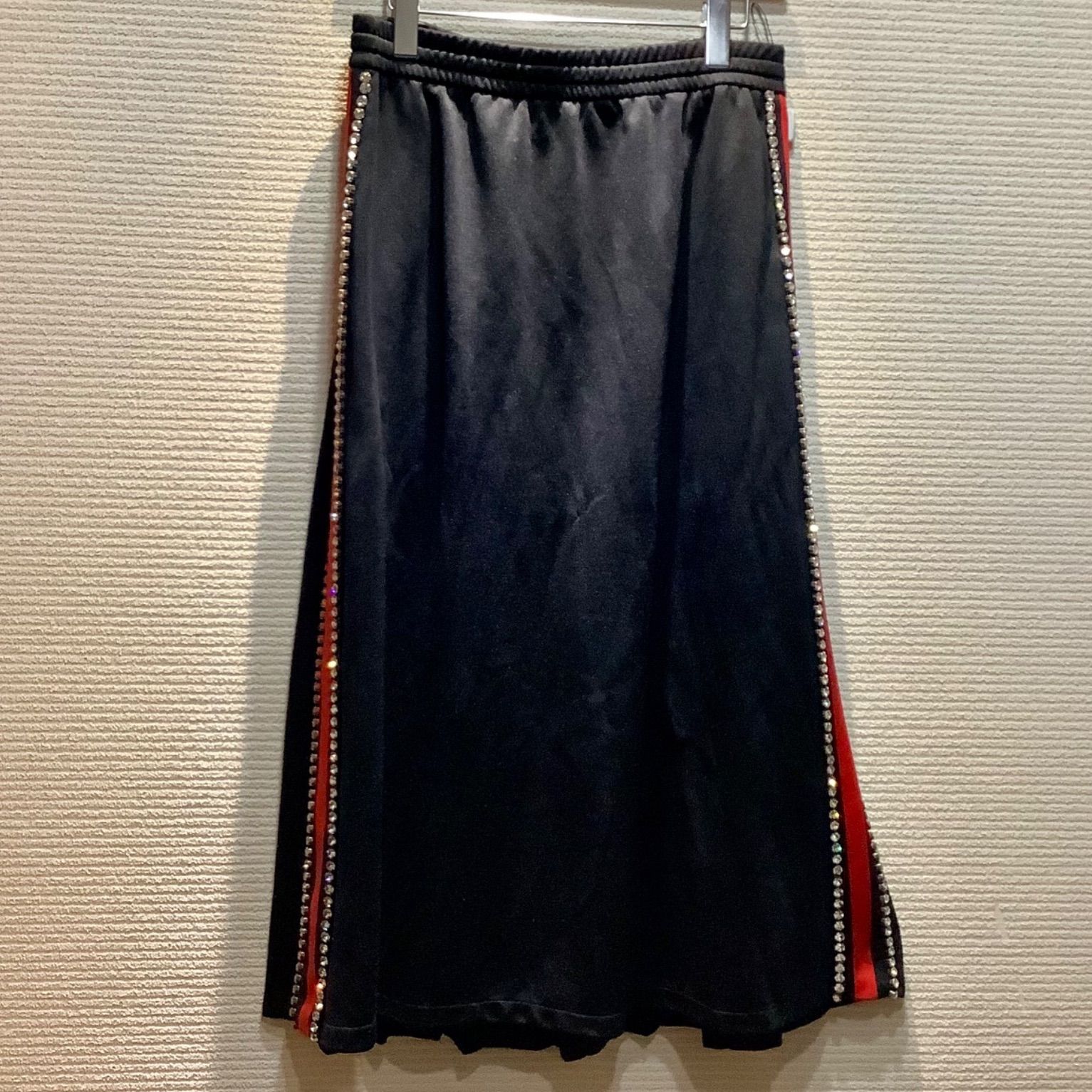 グッチ GUCCI ラインストーン シェリーライン ジャージー スカート