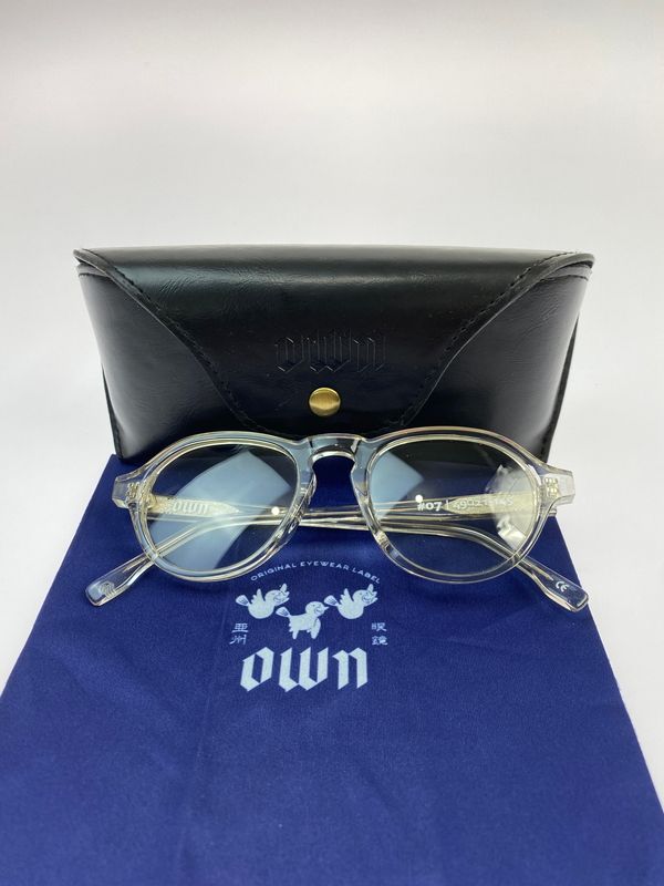【中古品】 OWN オウン 07 CLEAR ナンバーセブン クリア メガネ 眼鏡 パイロットグラス 49□21-145 【203-260512-em-20-min】