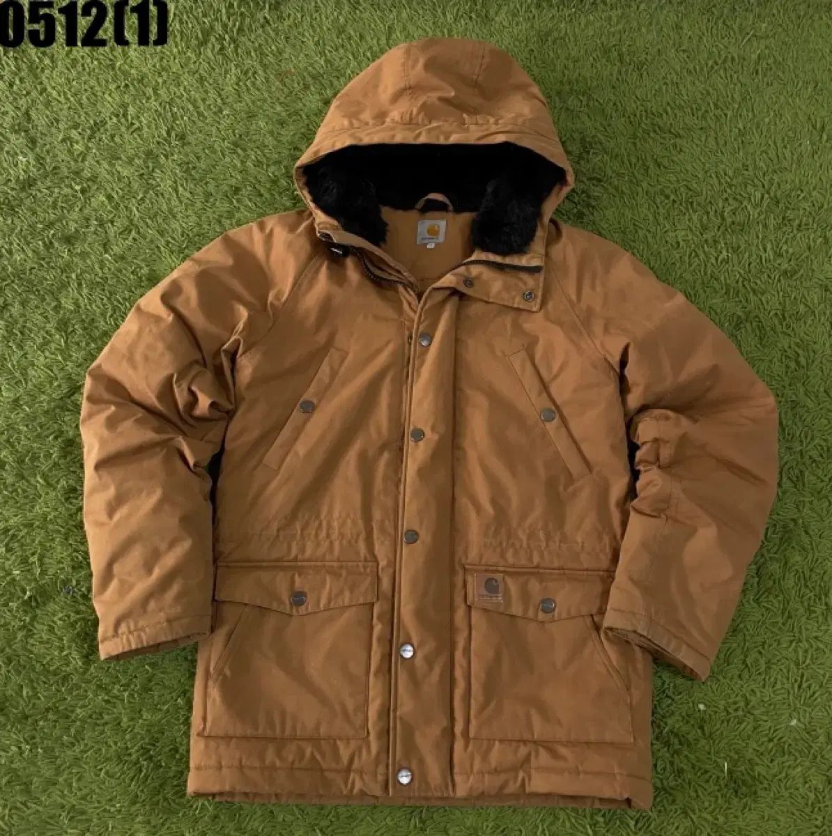 Carhartt WHO 取り外し スポーツブラ ブラウン ダウン ジャケット S