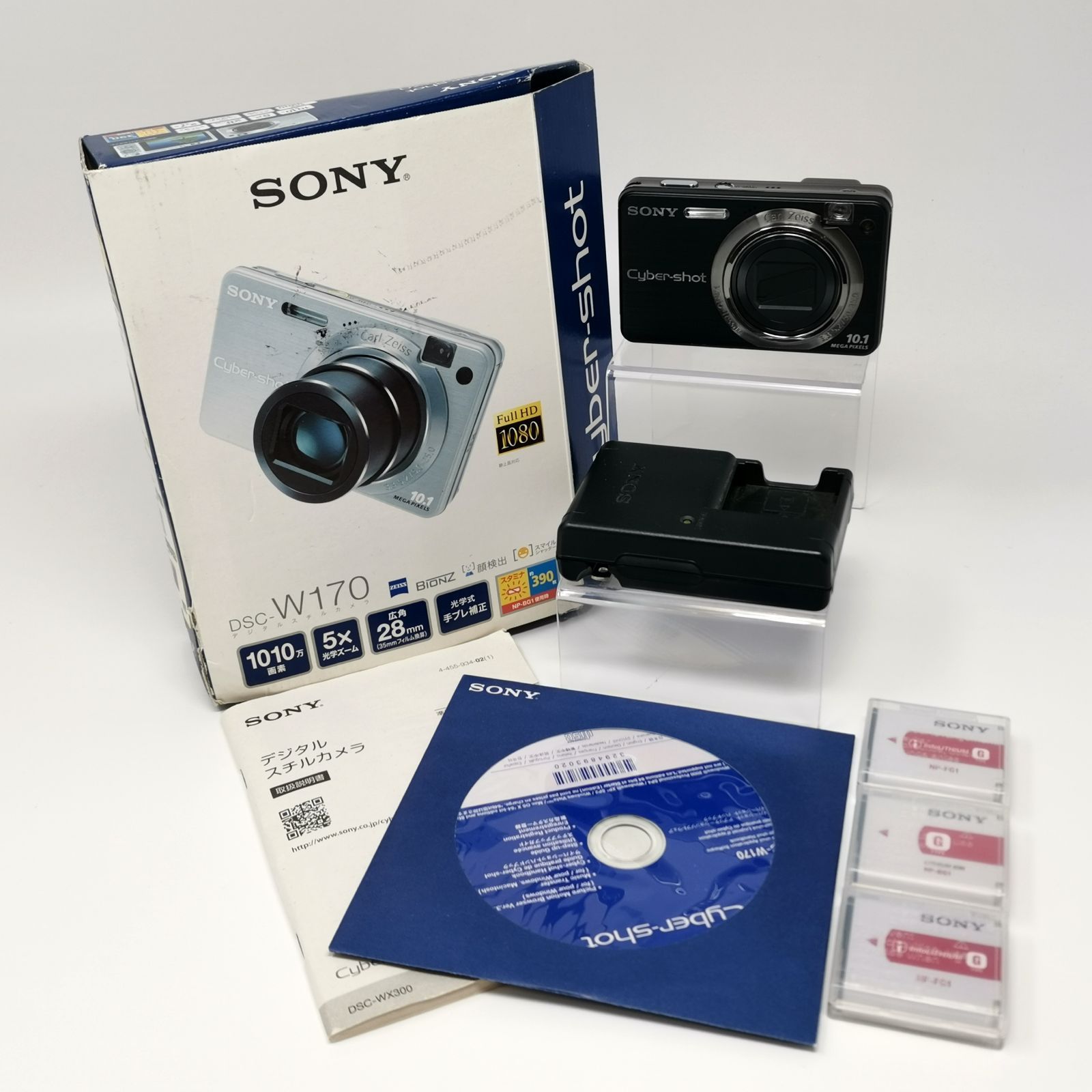 SONY Cyber-shot DSC-W170 ブラック バッテリー付 説明書付 外箱 動作確認済 中古品 管理番号KKVFUKO677