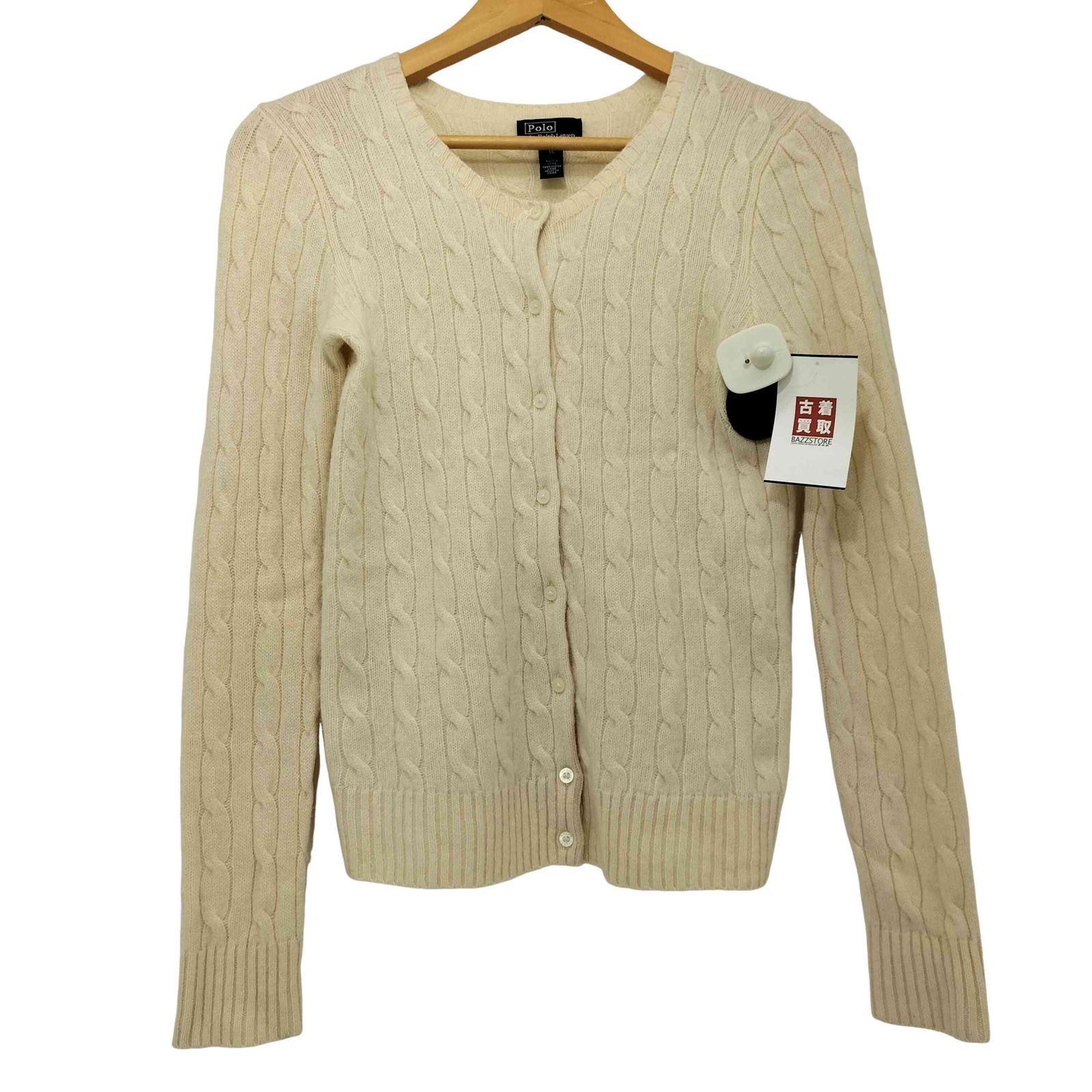 ポロバイラルフローレン Polo by RALPH LAUREN カシミヤ100 ケーブル編み カーディガン レディース import：XL