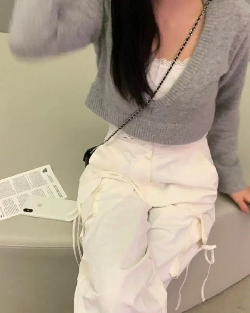 ベルニ リー カーゴパンツ Ribbon cargo pant