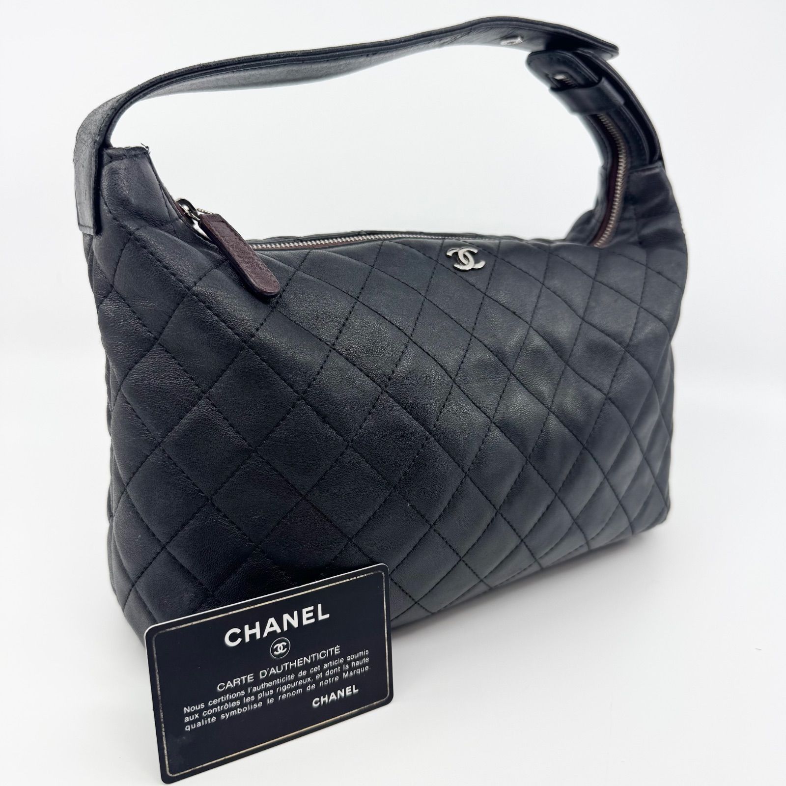 美品】CHANEL シャネル ハンドバッグ マトラッセ ホーボー ラムスキン 
