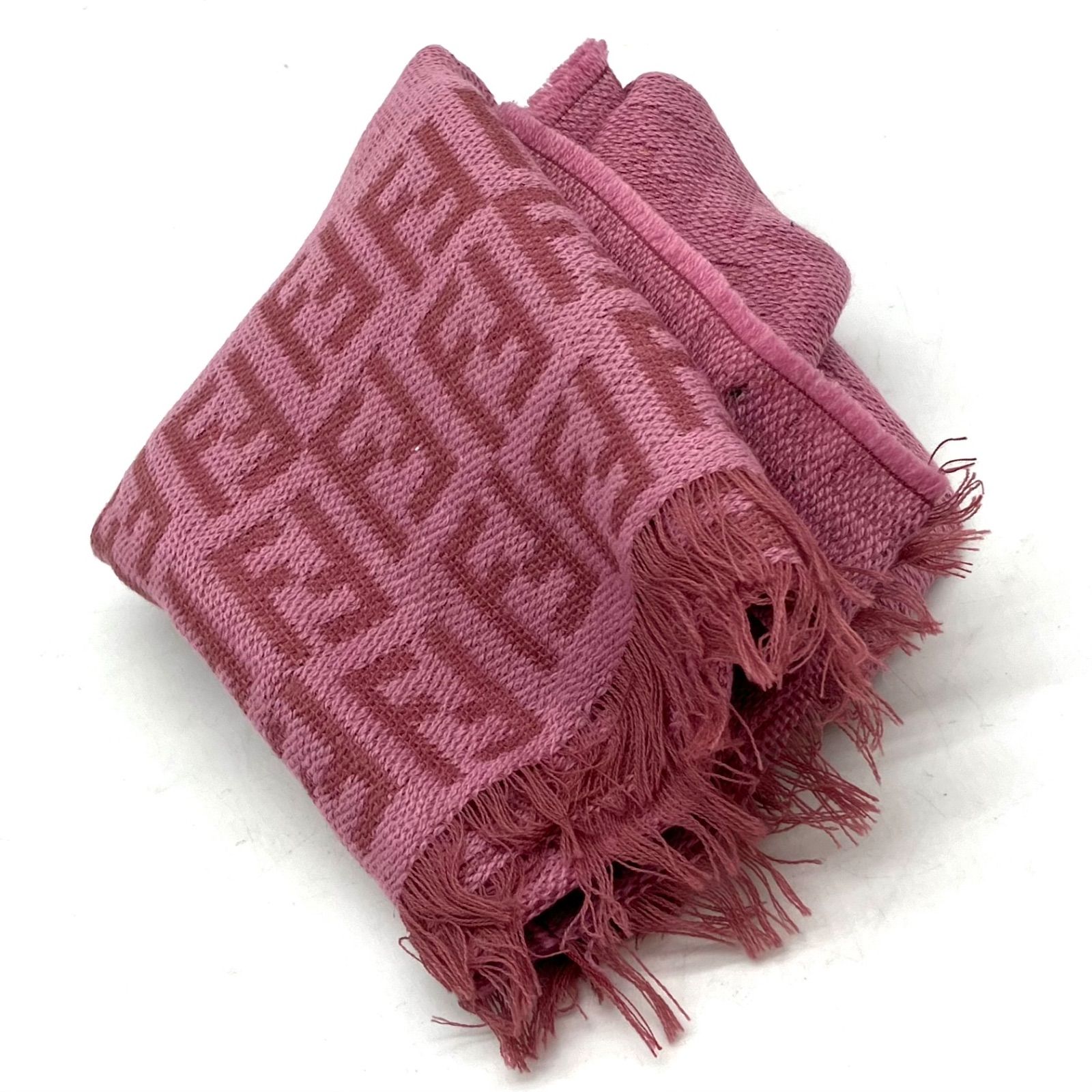 UA720【お買い得】FENDI マフラー ズッカ柄 ピンク - メルカリ