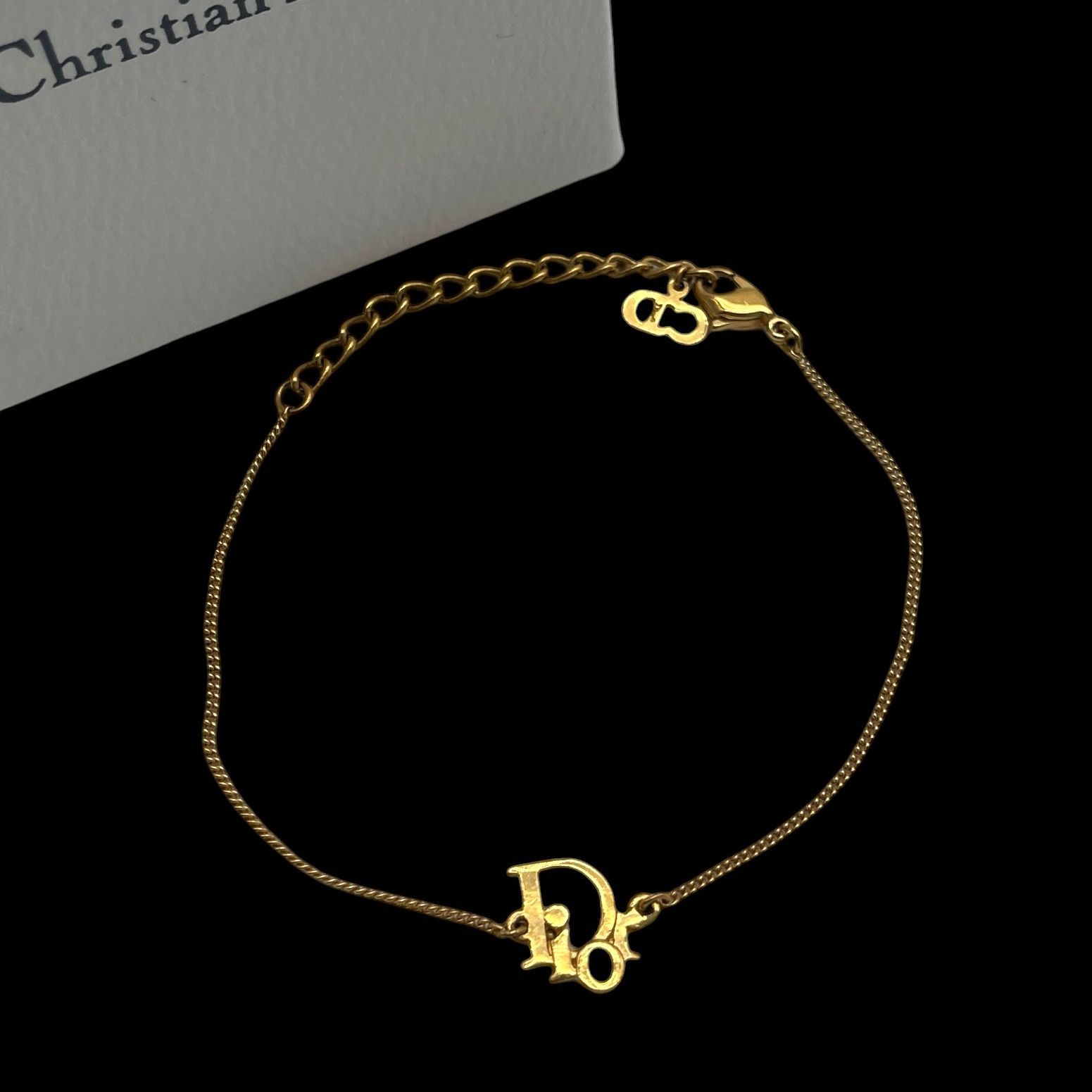 クリスチャンディオール　CD ブレスレット　アクセサリー　ビンテージ Christian Dior クリスチャンディオール ブレスレット CDロゴ 刻印