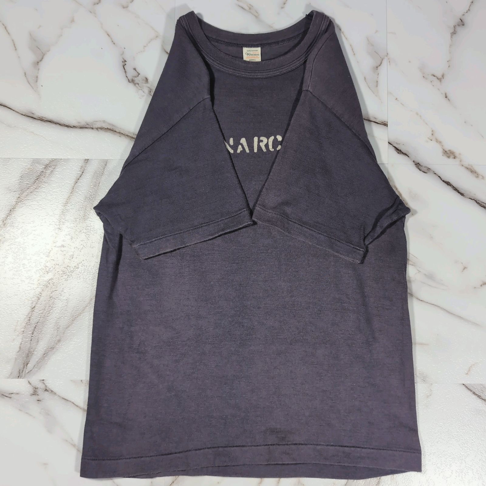 19SS WAREHOUSE MINARCZYK 4601 S/S TEE ステンシルプリント 12番ムラ 