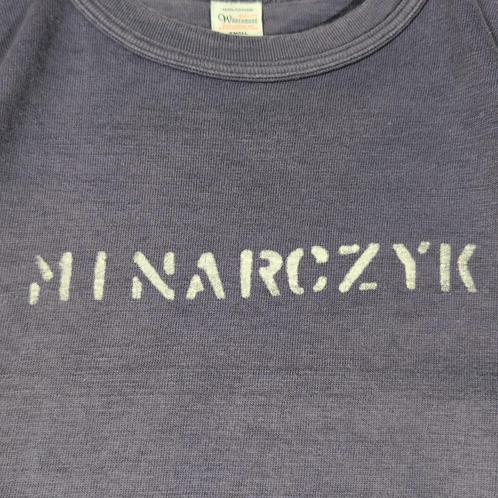 19SS WAREHOUSE MINARCZYK 4601 S/S TEE ステンシルプリント 12番ムラ 