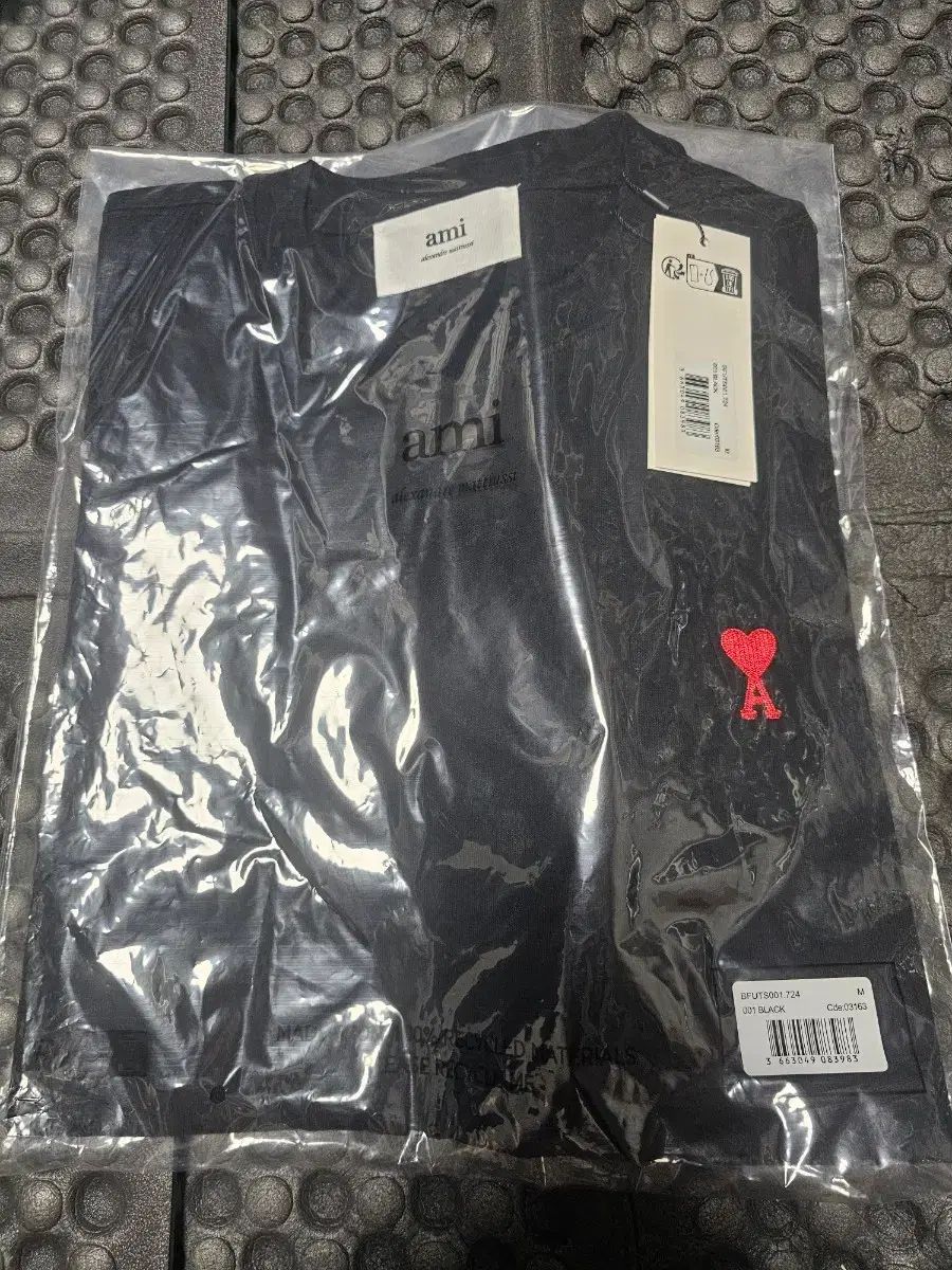 アミ スモール ハート ブラック 半袖 Tシャツ M 新品