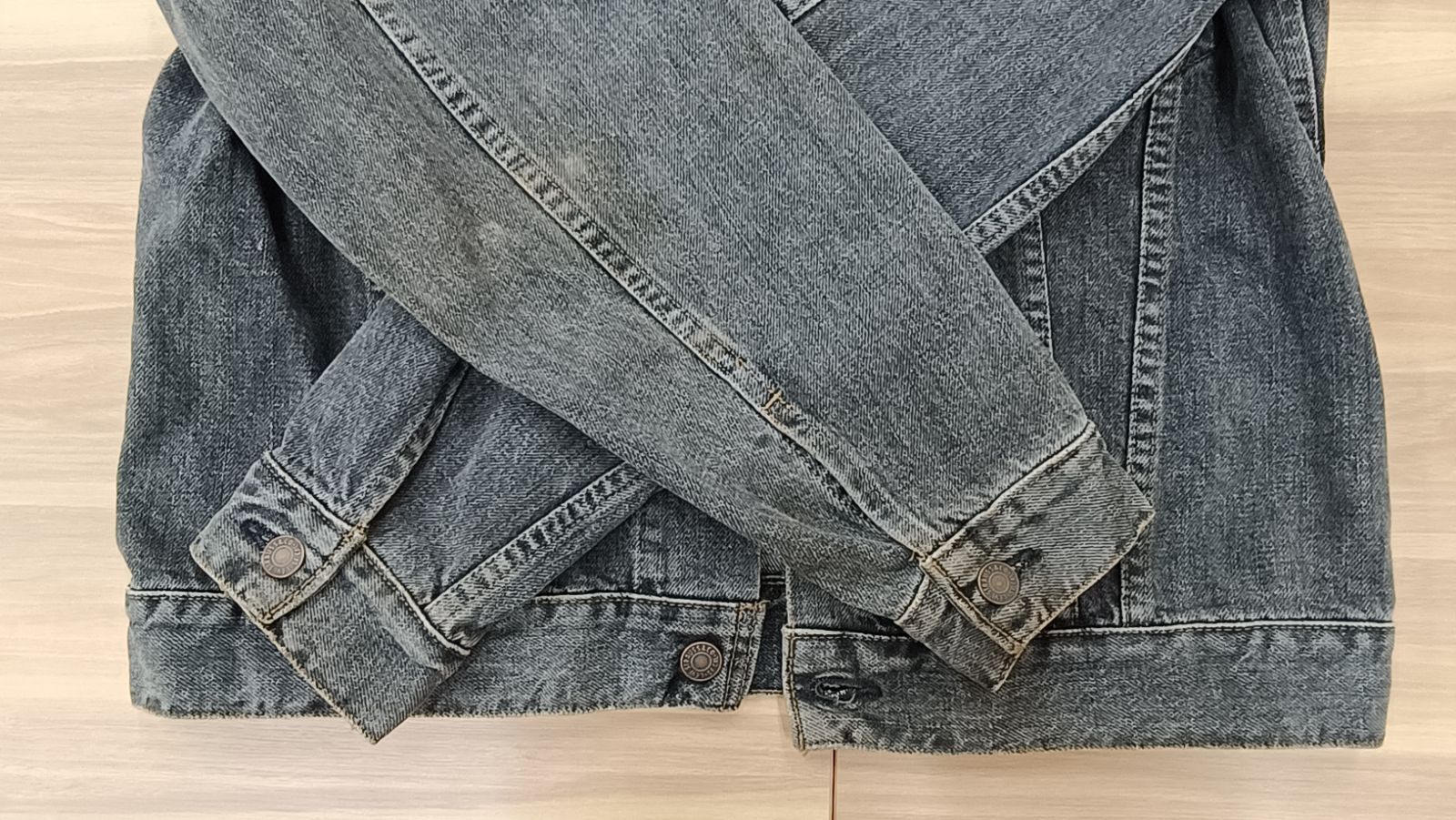 90s Levi's リーバイス 先染めブラック デニムトラッカージャケット G