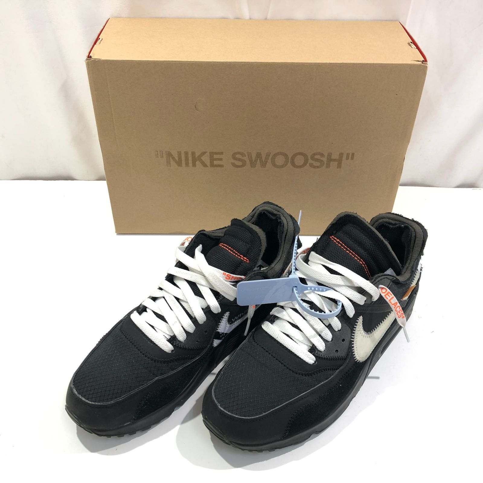[七重浜80-1-080511nh] Off-White × Nike Air Max 90 ナイキ × オフホワイト エアマックス　AA7293-001　[中古] [メンズ]