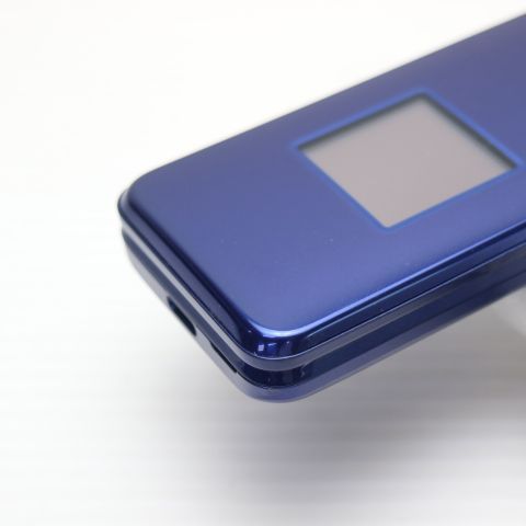 美品 かんたんケータイ ライト KYF43 ロイヤルブルー スマホ 白ロム