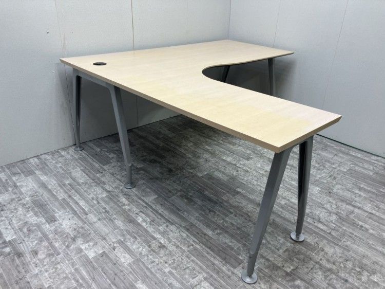 【中古品】コクヨ サイビシリーズ 1800L型デスク ナチュラル