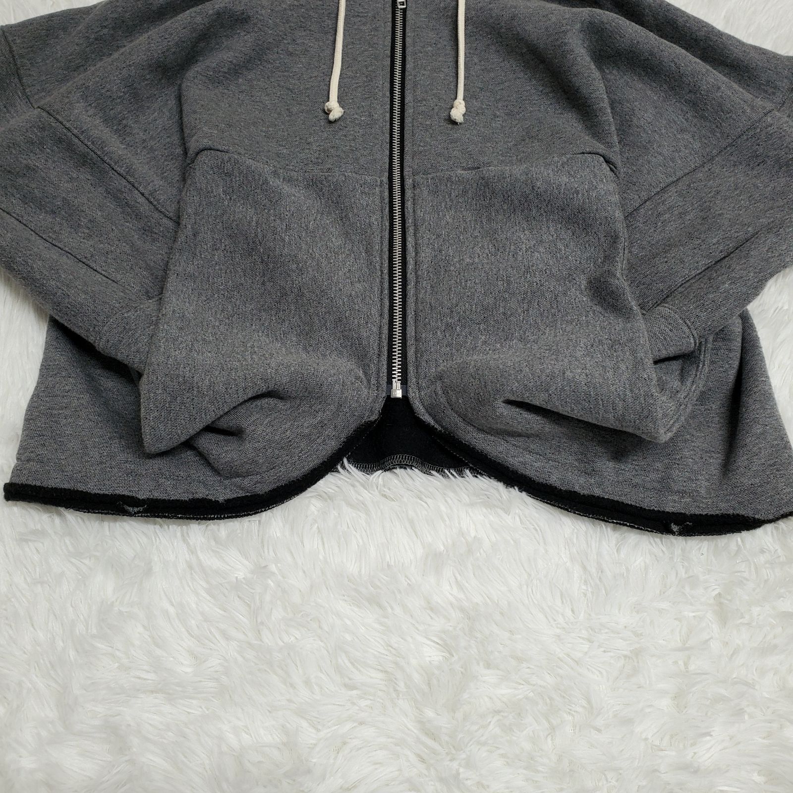 【美品】  JUNYA WATANABE / ジュンヤワタナベ | 2023AW | 変形 バックギャザー スウェット オーバーフーディ | S | グレー | レディース JUNYA WATANABE - JUNYA WATANABE / ジュンヤワタナベ | 2023AW | 変形