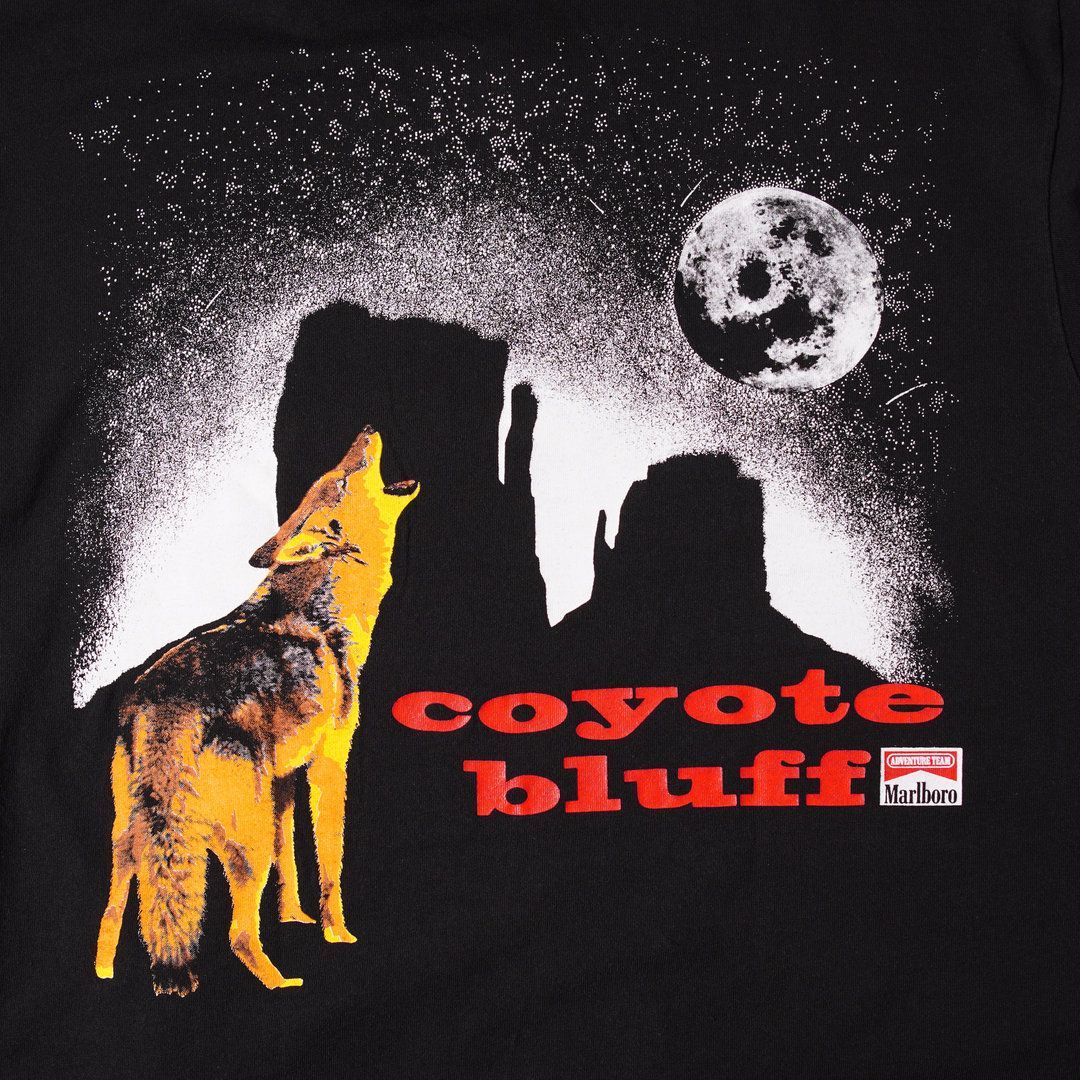 デッドストック】 90s USA製 マルボロ コヨーテ Tシャツ XL ブラック