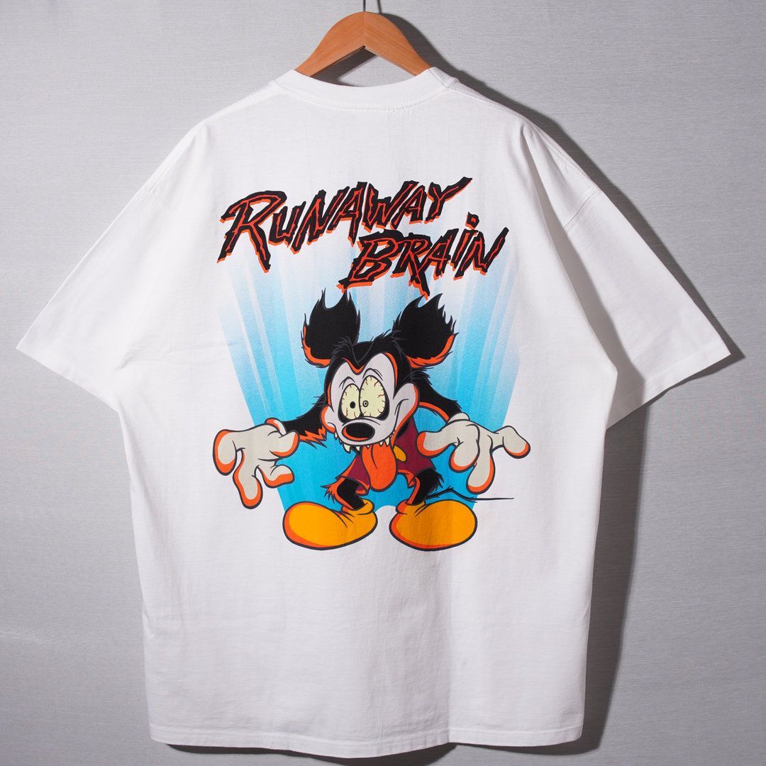 デッドストック】 90s USA製 ディズニー Disney RUNAWAY BRAIN Tシャツ