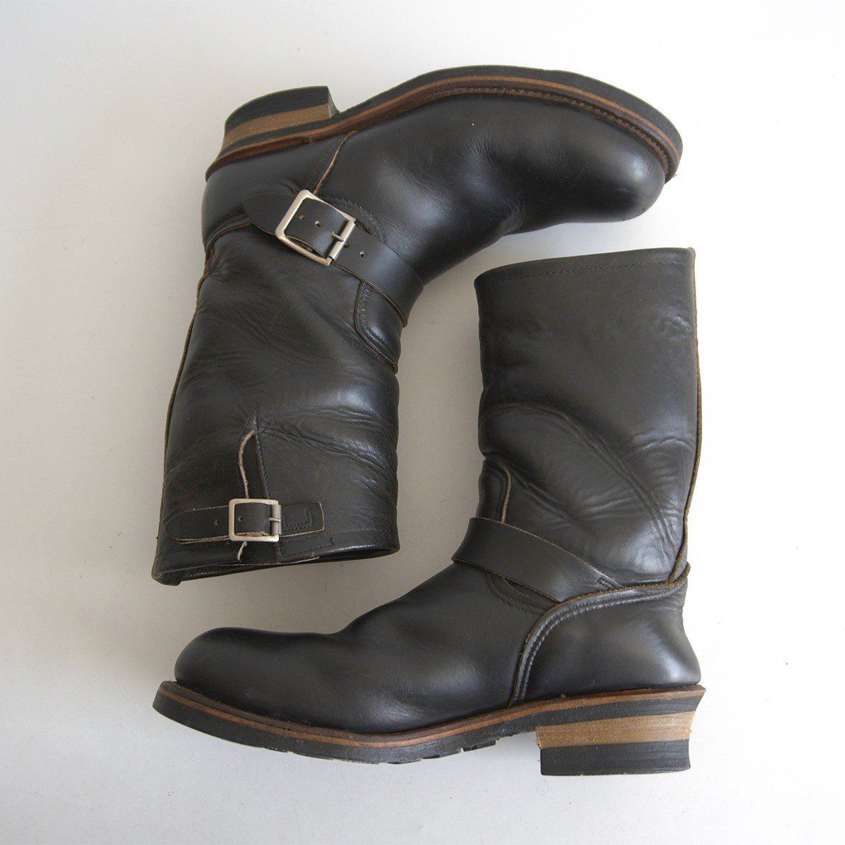 茶芯】REDWING【2268/エンジニアブーツ】US8.5 ブラック レッド 
