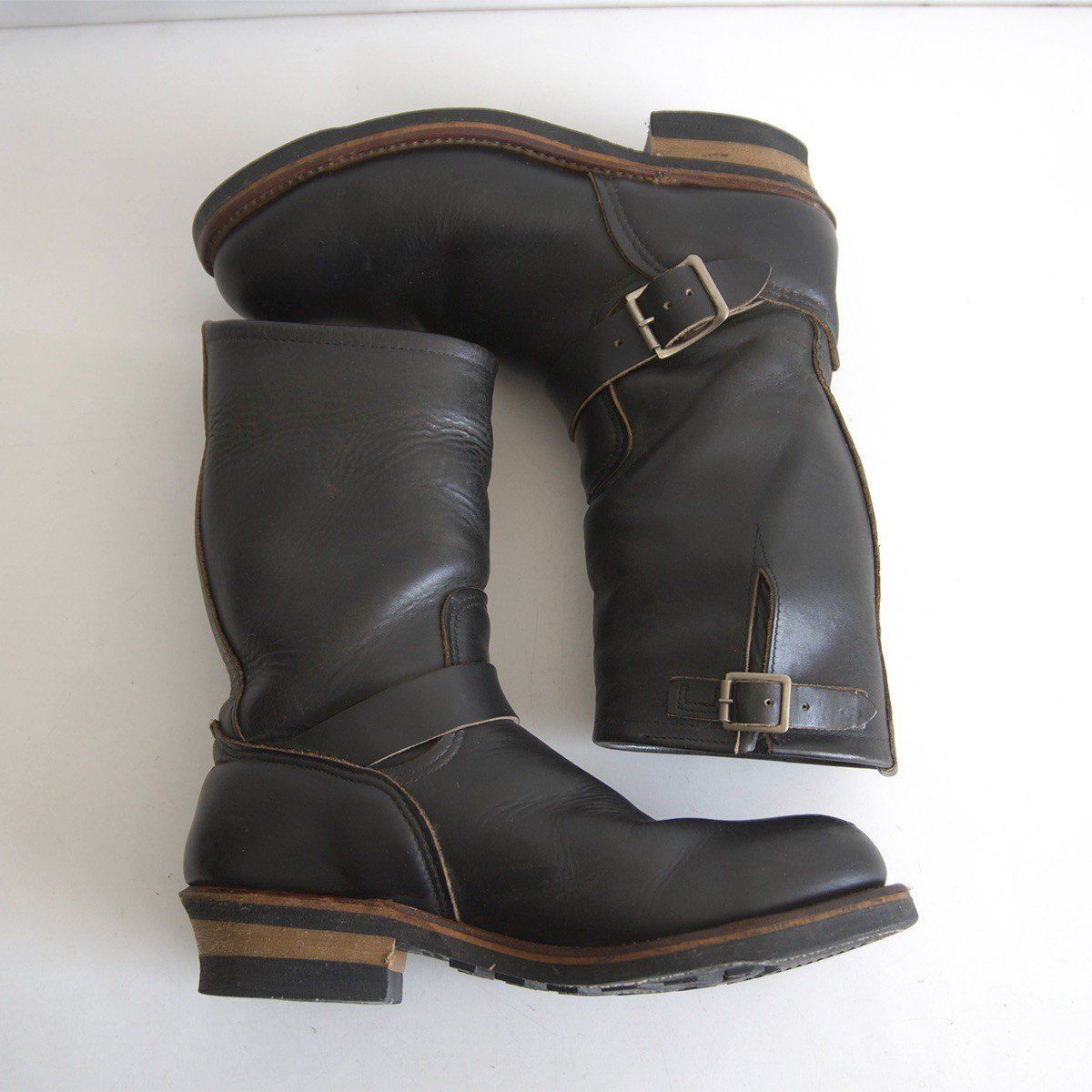 茶芯】REDWING【2268/エンジニアブーツ】US8.5 ブラック レッド 
